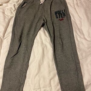 Hollister Charcoal Joggers with Navy Logo